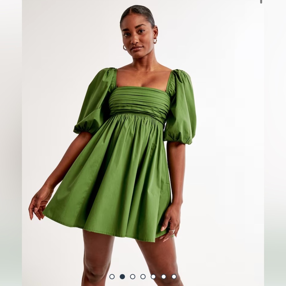 ABERCROMBIE & FINCH Emerson Ruched Puff Sleeve Mini Dress